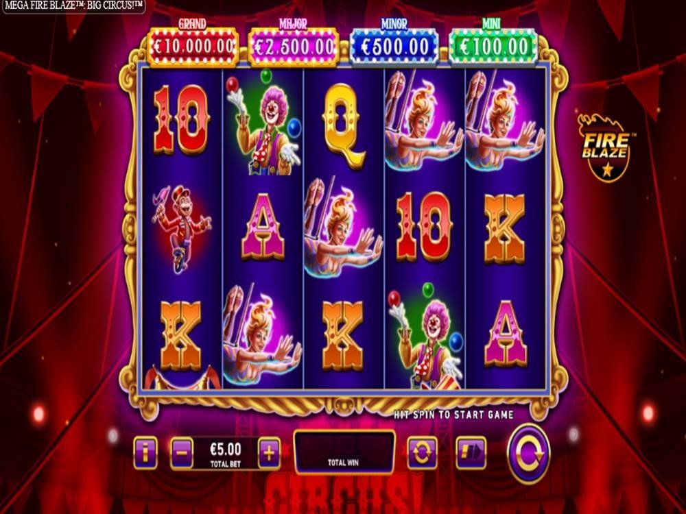 Mega Fire Blaze Big Circus Slot Gameplay