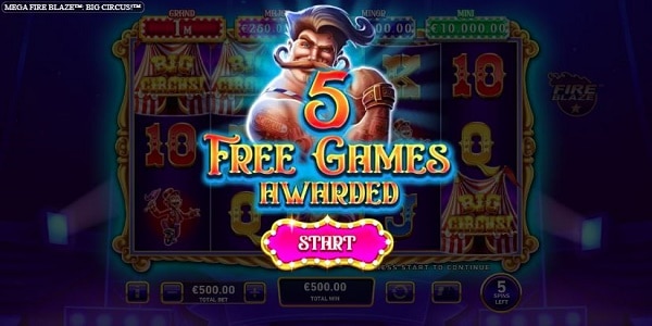 Mega Fire Blaze Big Circus Slot Wins