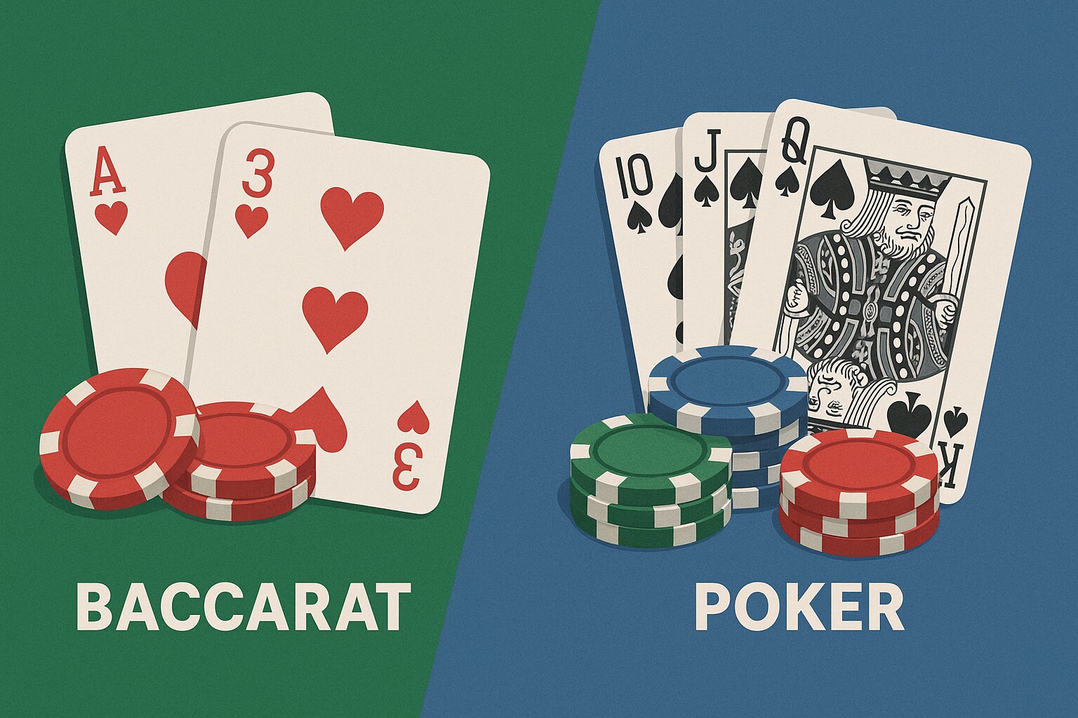 Baccarat vs Poker: How Are They Similar & What Sets Them Apart?