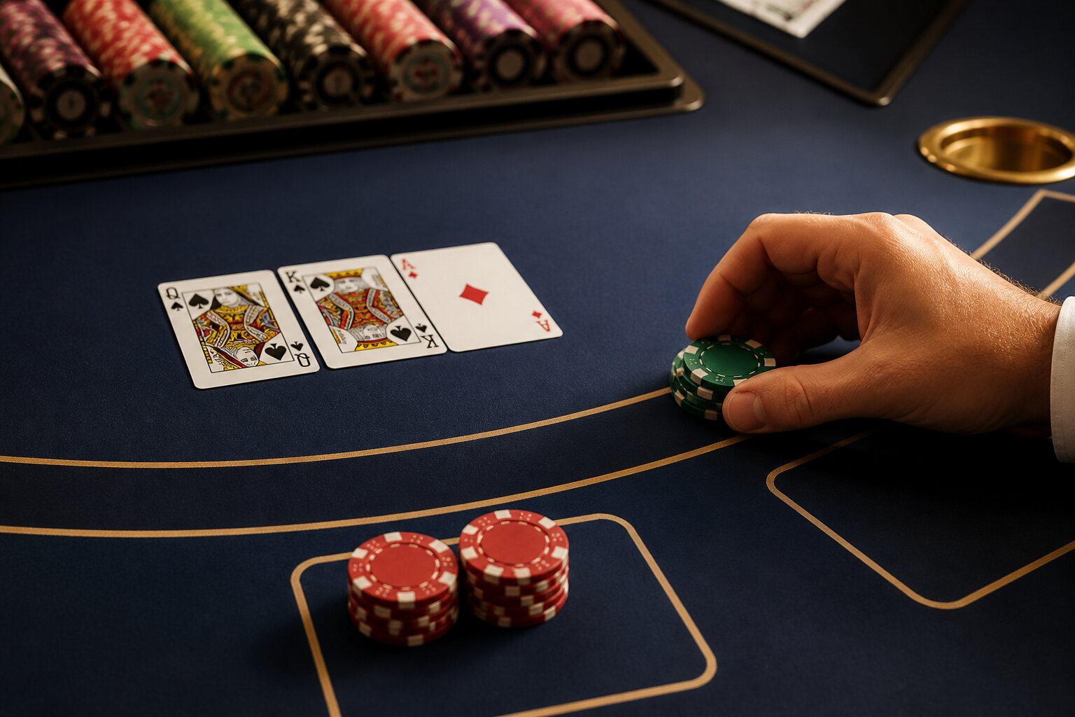 Suited Trips Blackjack: 21+3 Side Bet Meaning with Example